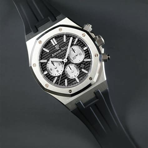 audemars piguet black rubber strap.